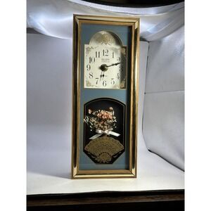 Vintage Elgin Quartz Shadowbox Tabletop Clock
